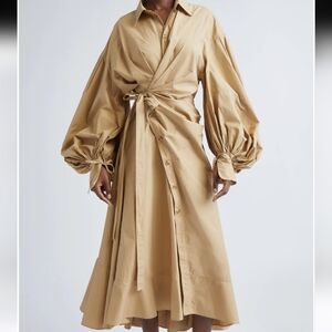 Zimmermann Elegant Tan Wrap Dress